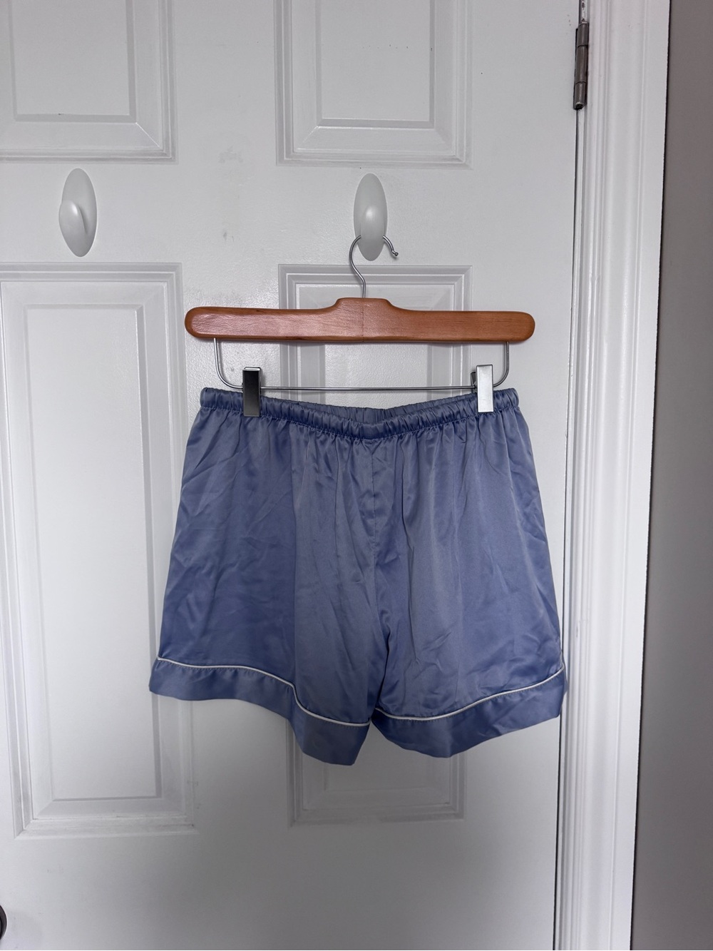 Baby blue faux silk PJ bottoms/ Shorts